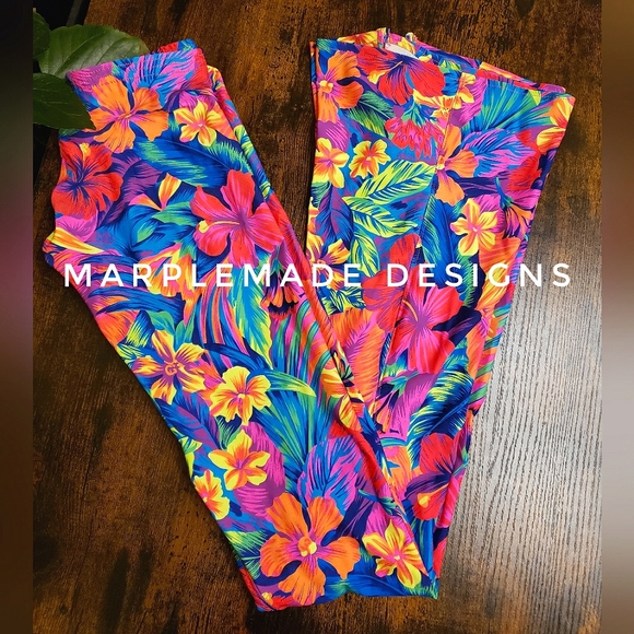 Xs/ X Long 24x35 flares💜 MarpleMade Designs super soft yoga, low rise - Picture 2 of 15